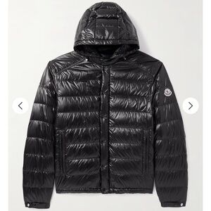 MONCLER
Gliere Logo-Appliquéd Quilted Glossed-Nylon Down Hooded Jacket